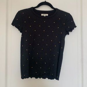 Madewell Baby Tee in Metallic Dot